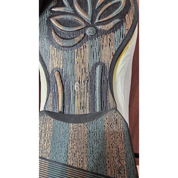 Delli Aldo M-18355 White Etched Cross Square Toe Slip On Loafers MENS 7 UK 6.5 - Picture 7 of 9